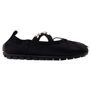Grip Ballerinas - Simone Rocha - Satin - Black